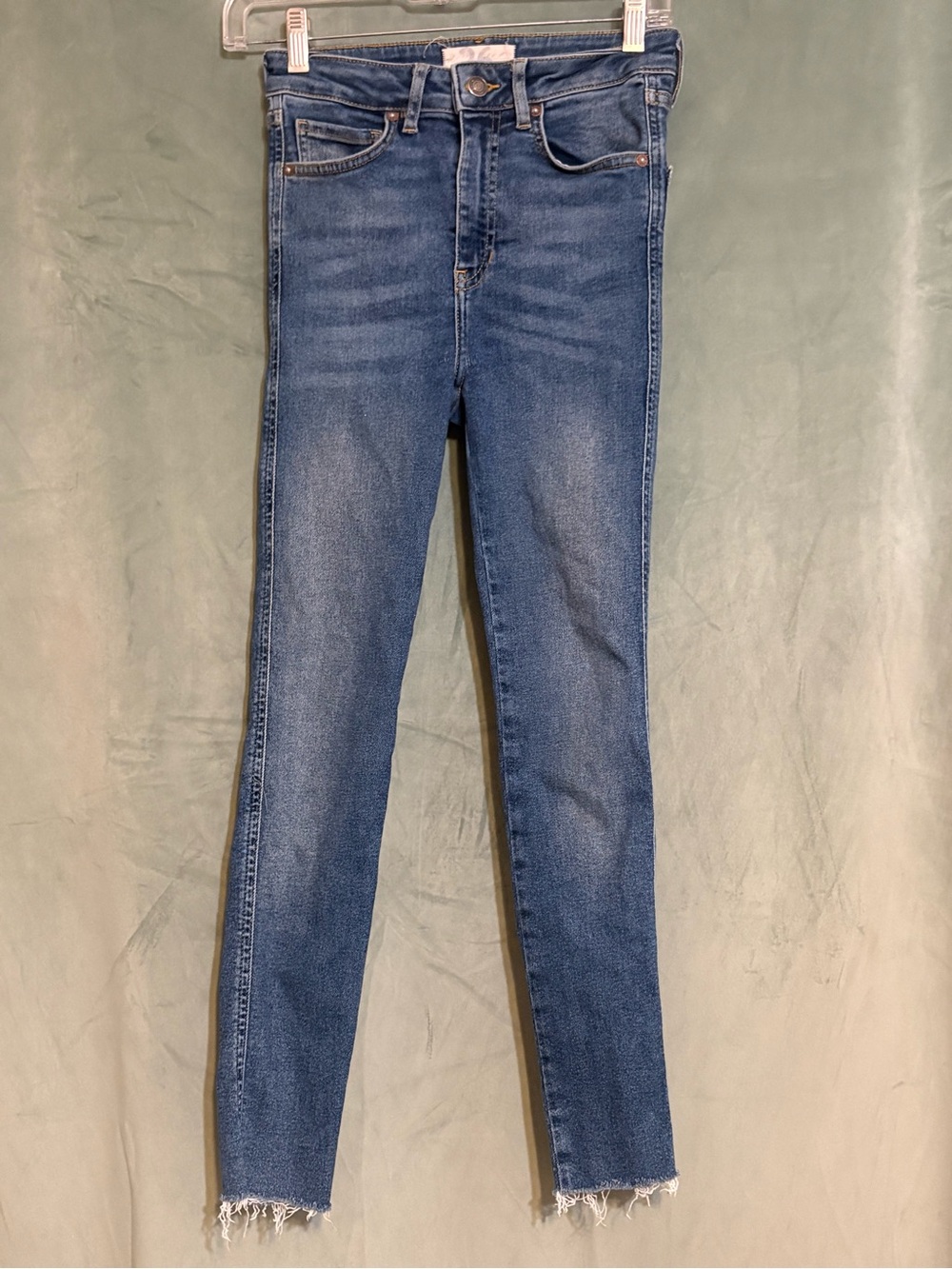 Free People Raw Hem High-Rise Blue Skinny Jeggings 🌵 26